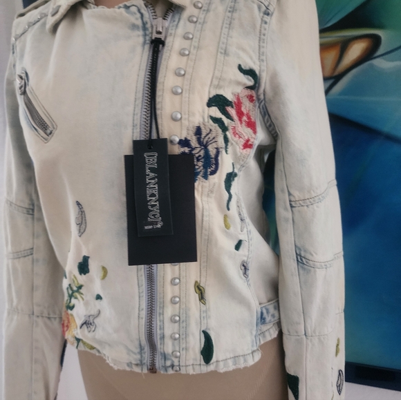 BLANK NYC | Foral Embroidered / Studded Women's Jacket - Picture 5 of 16
